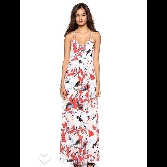 Parker Kisa Floral Print Silk Maxi Dress S